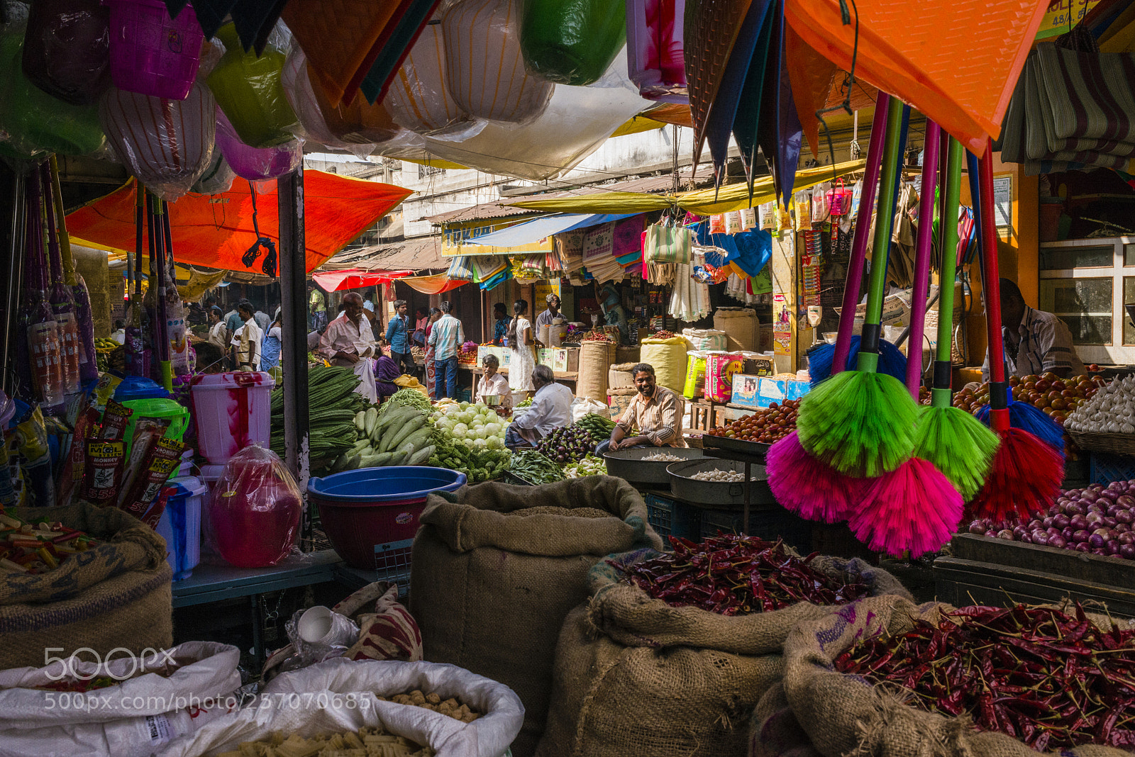 Nikon D800 sample photo. Marché à tiruvannamalai . photography