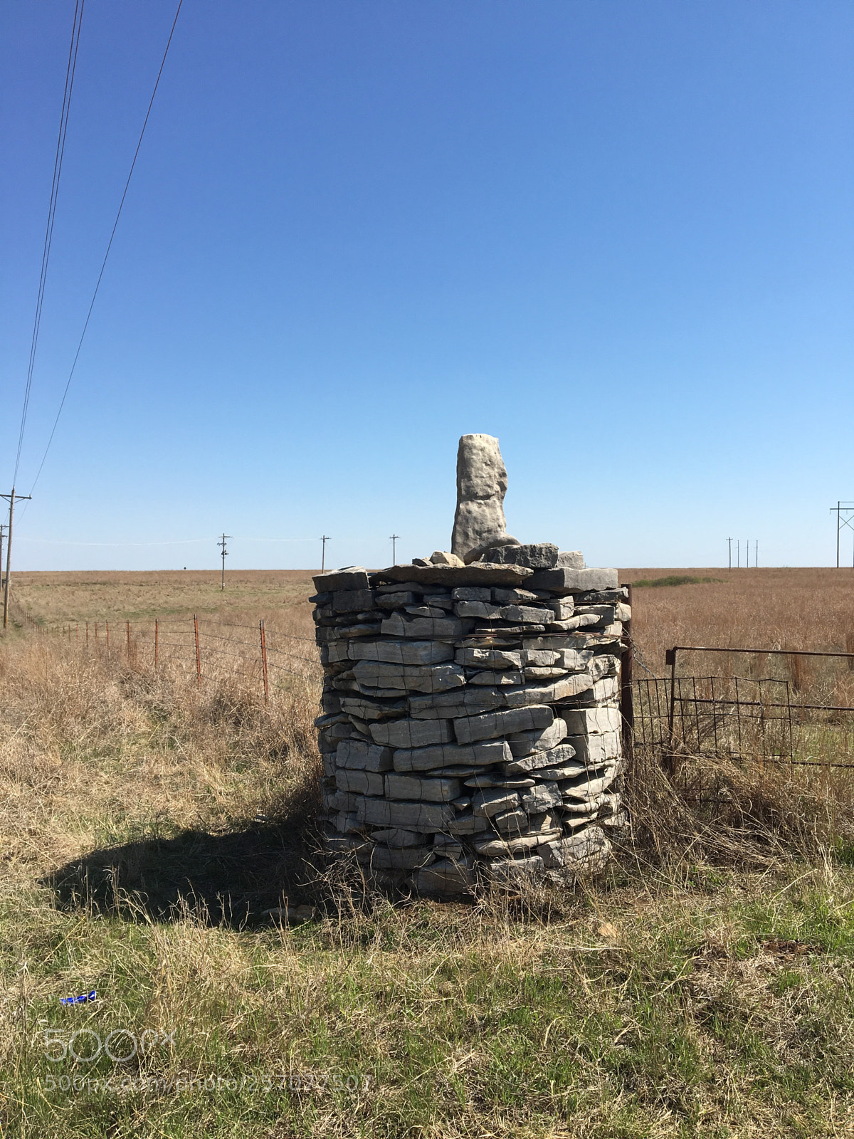 Apple iPhone 6s sample photo. Rock fence post marked photography