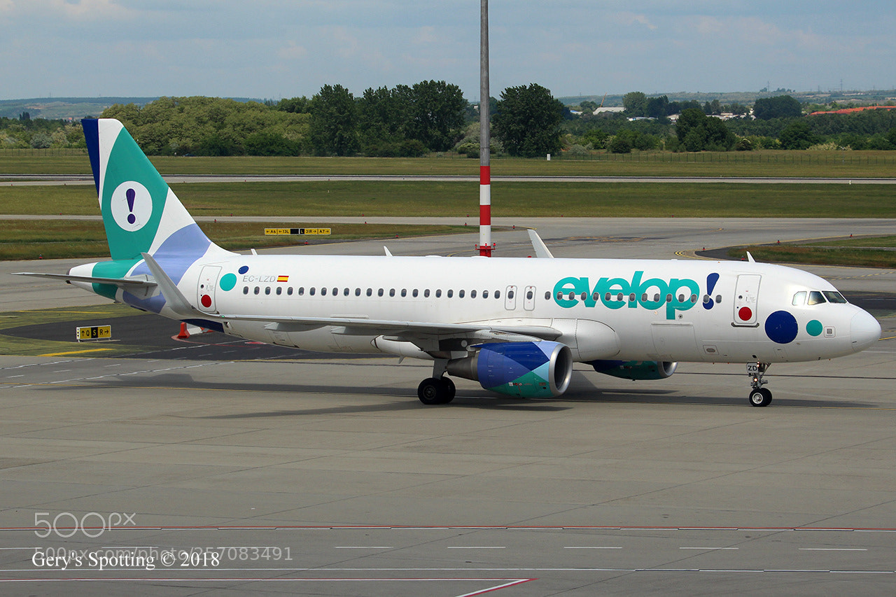 Canon EOS 1300D (EOS Rebel T6 / EOS Kiss X80) sample photo. Evelop airlines - airbus photography