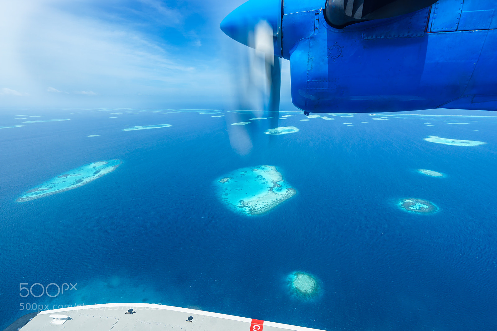 Sony a7 sample photo. Maldives atolls from above photography
