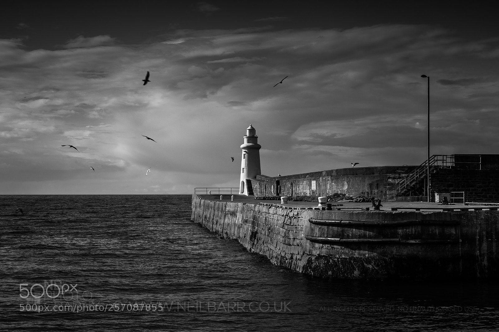 Canon EOS 6D sample photo. Macduff pier lighthouse photography