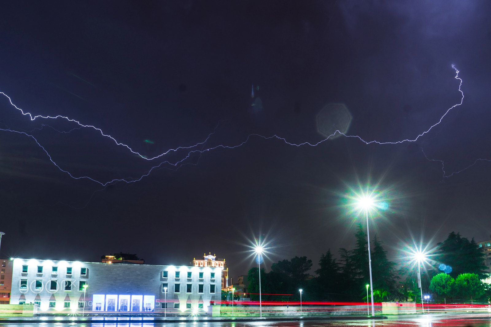 Sony a6300 sample photo. Light trails and lightning photography