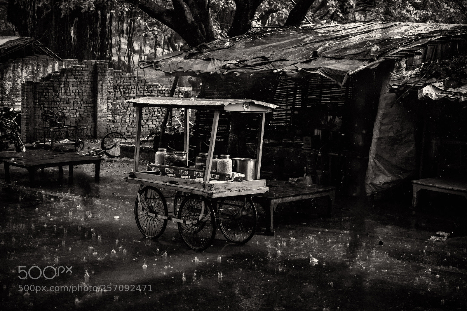 Nikon D3300 sample photo. Abandoned tea cart photography