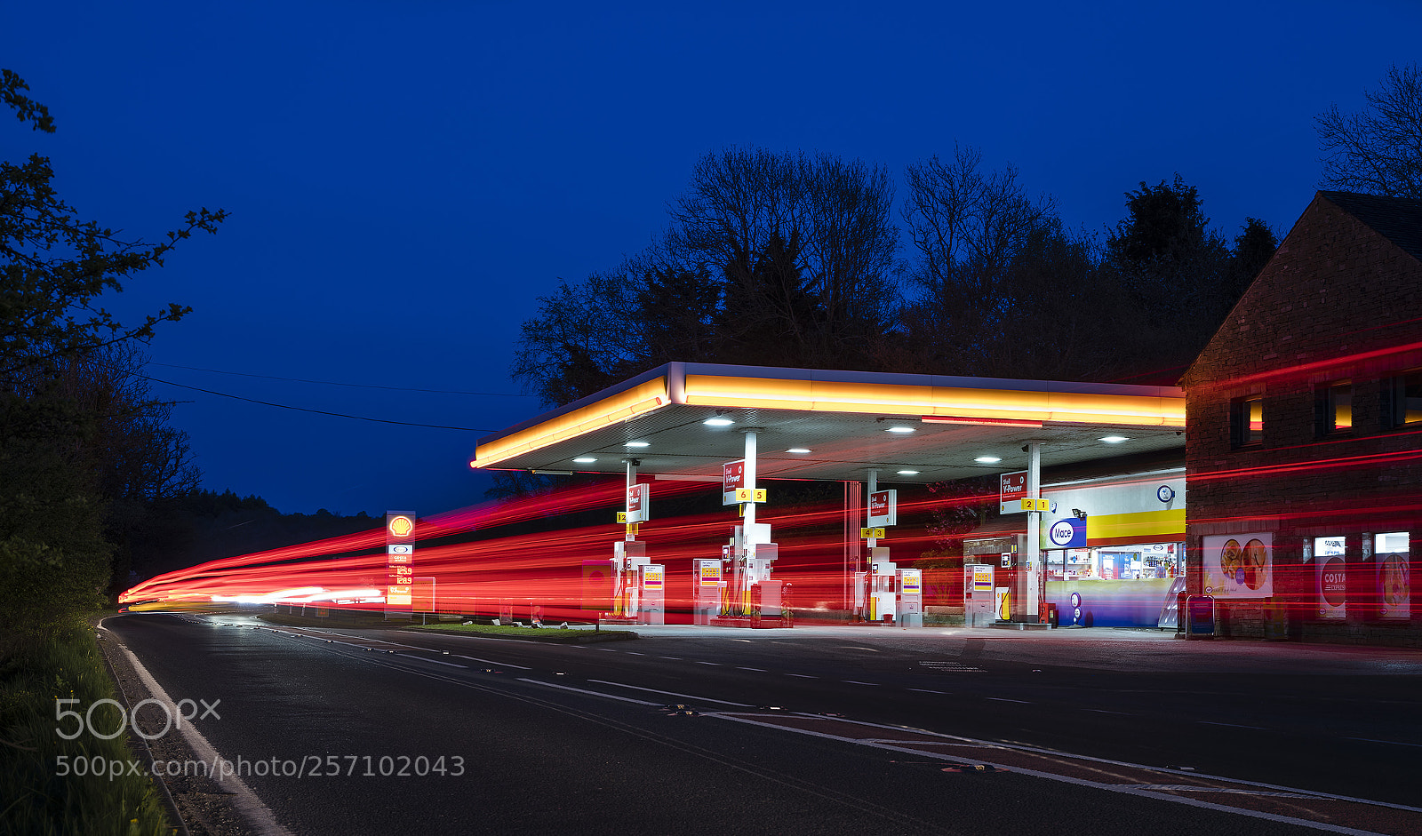 Fujifilm GFX 50S sample photo. Petrol station photography