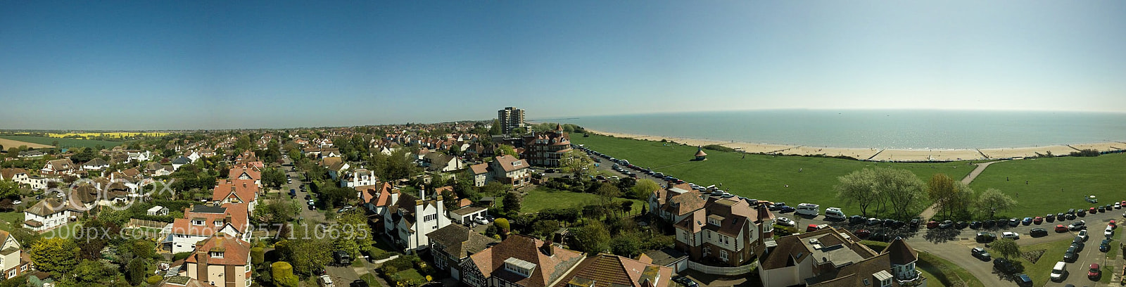 DJI FC220 sample photo. Frinton from air photography