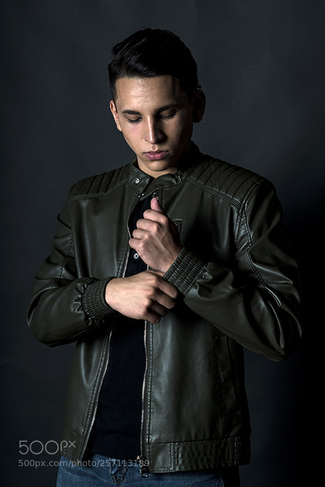Sony a6500 sample photo. Moto jacket photography