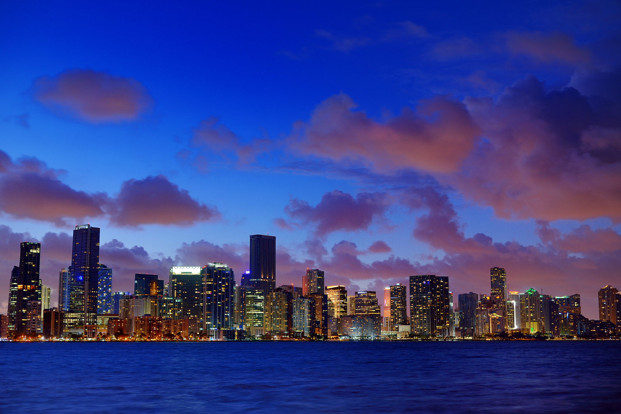 Nikon D800E sample photo. Twilight in miami photography