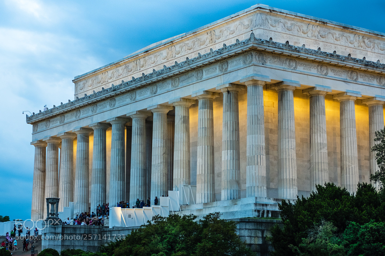 Fujifilm X-Pro2 sample photo. Lincoln memorial sunset time photography