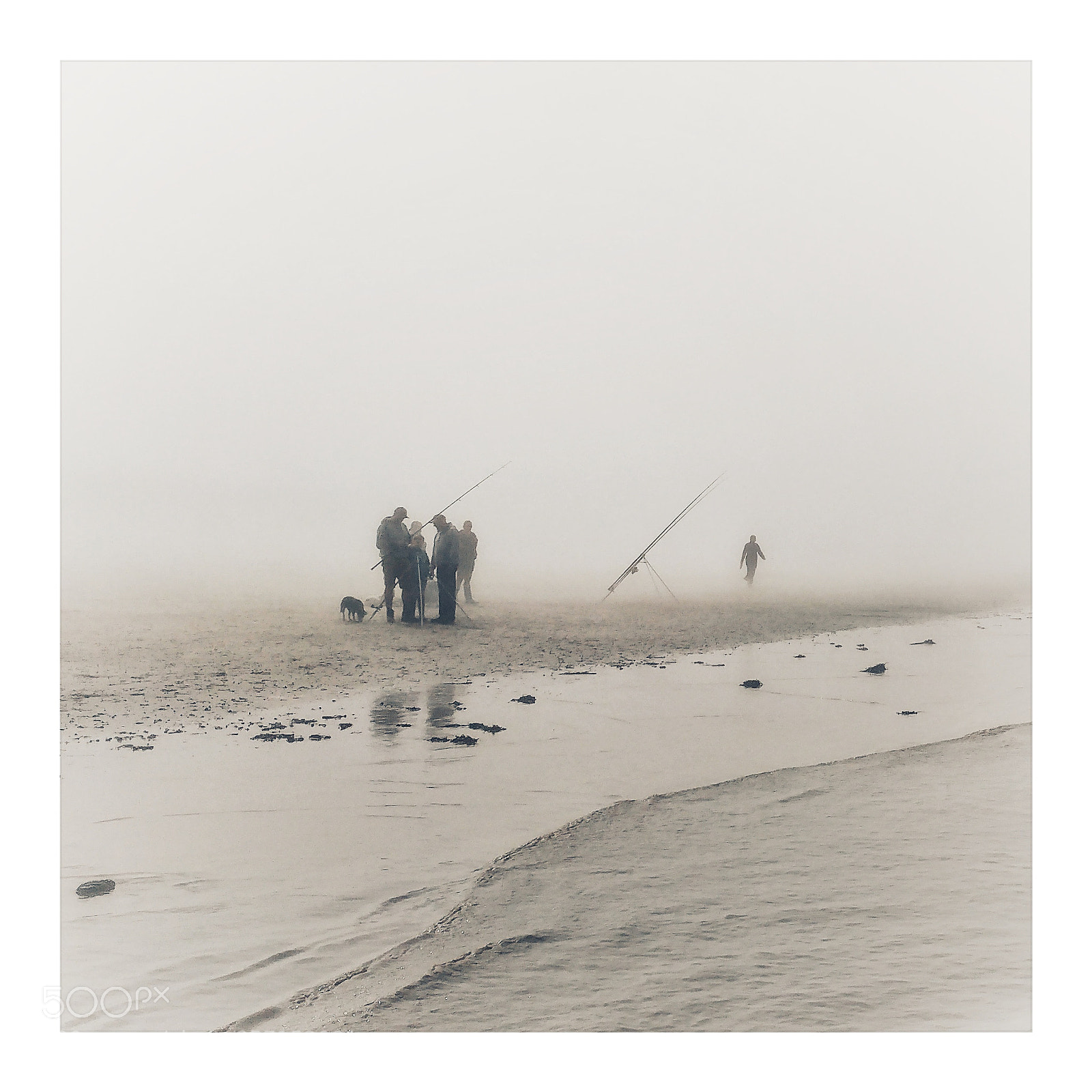 LG G5 sample photo. Fishing in the fog photography