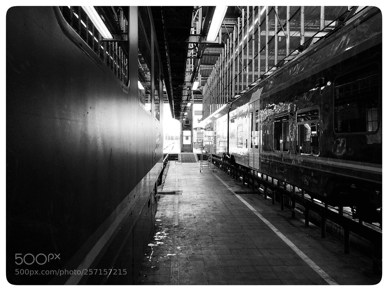 Apple iPhone X sample photo. Train mechanics workshop photography