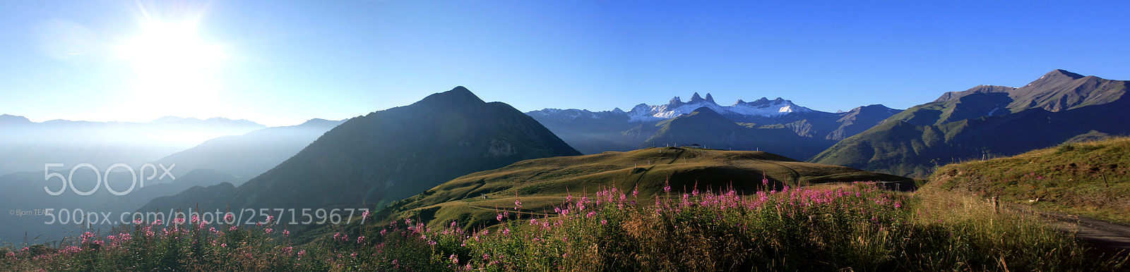 Canon EOS 400D (EOS Digital Rebel XTi / EOS Kiss Digital X) sample photo. Panorama aiguilles d'arves photography