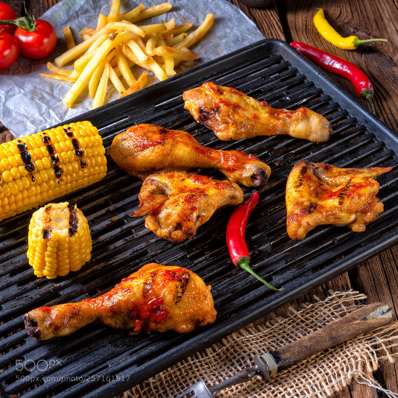 Nikon D810 sample photo. Rustic grilled chicken wings,legs,and photography