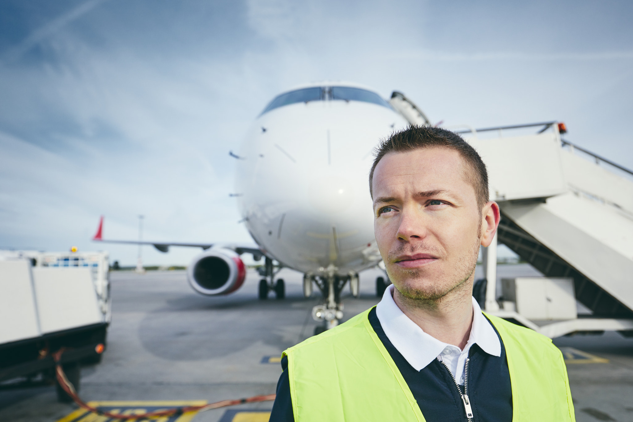 Member ground crew at the airport