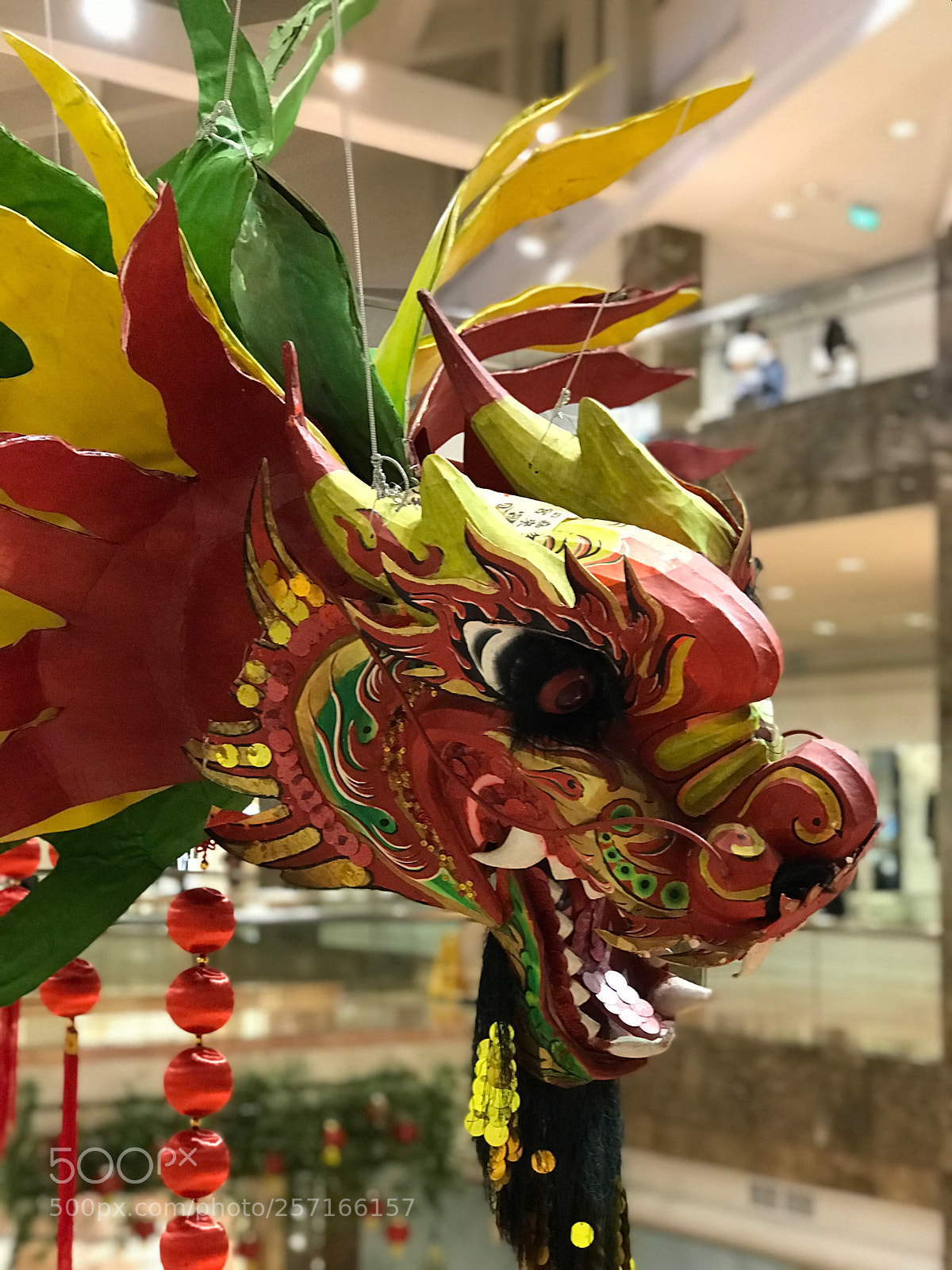 Apple iPhone 7 Plus sample photo. Dragon in the mall photography