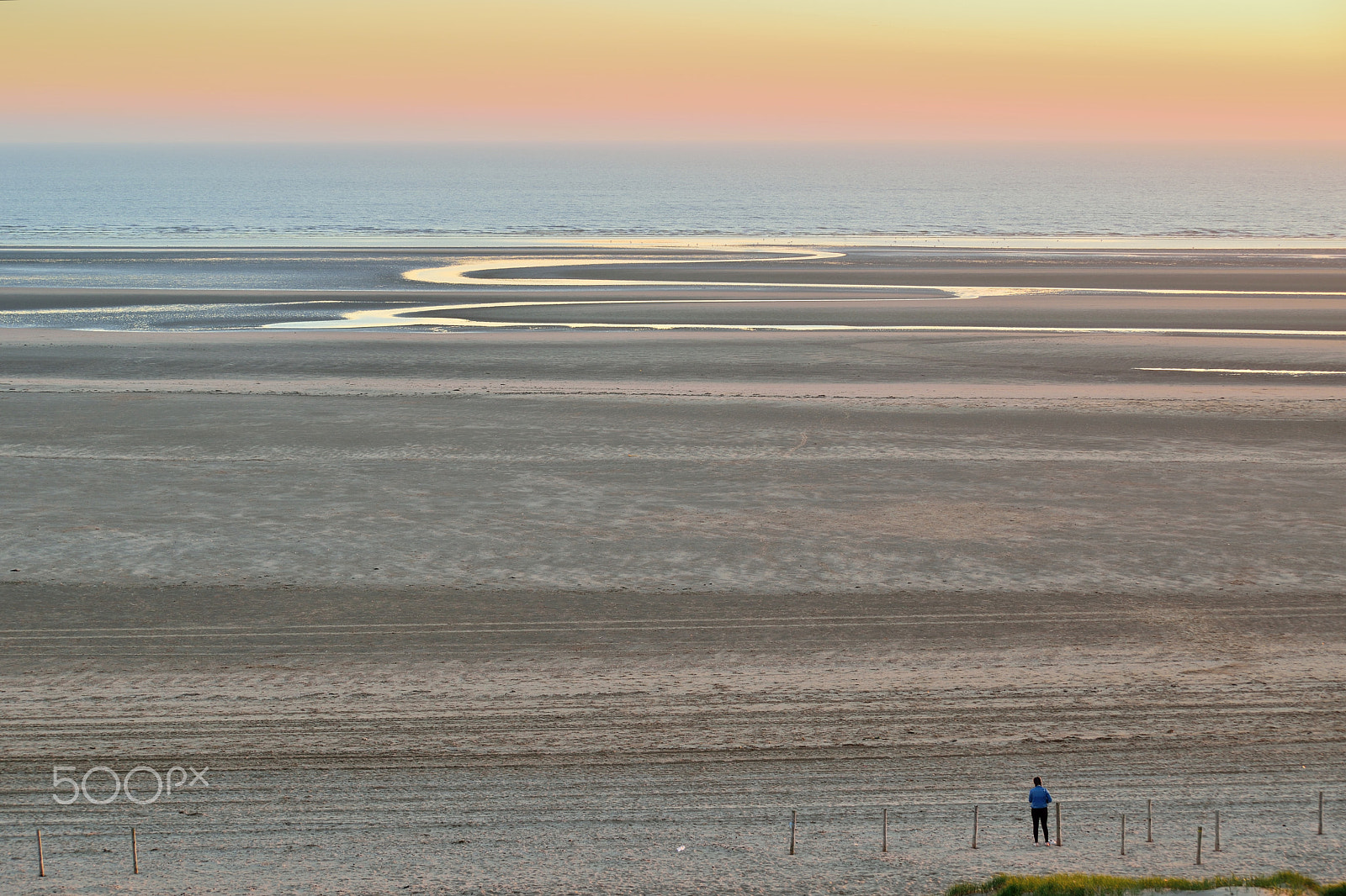 Nikon D3300 sample photo. Lonely sunset watcher st annes beach photography
