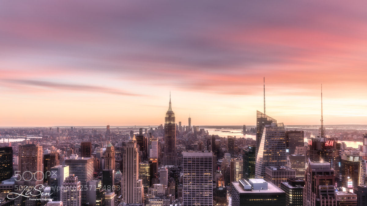 Sony a7R II sample photo. Lovely sunset in manhattan photography