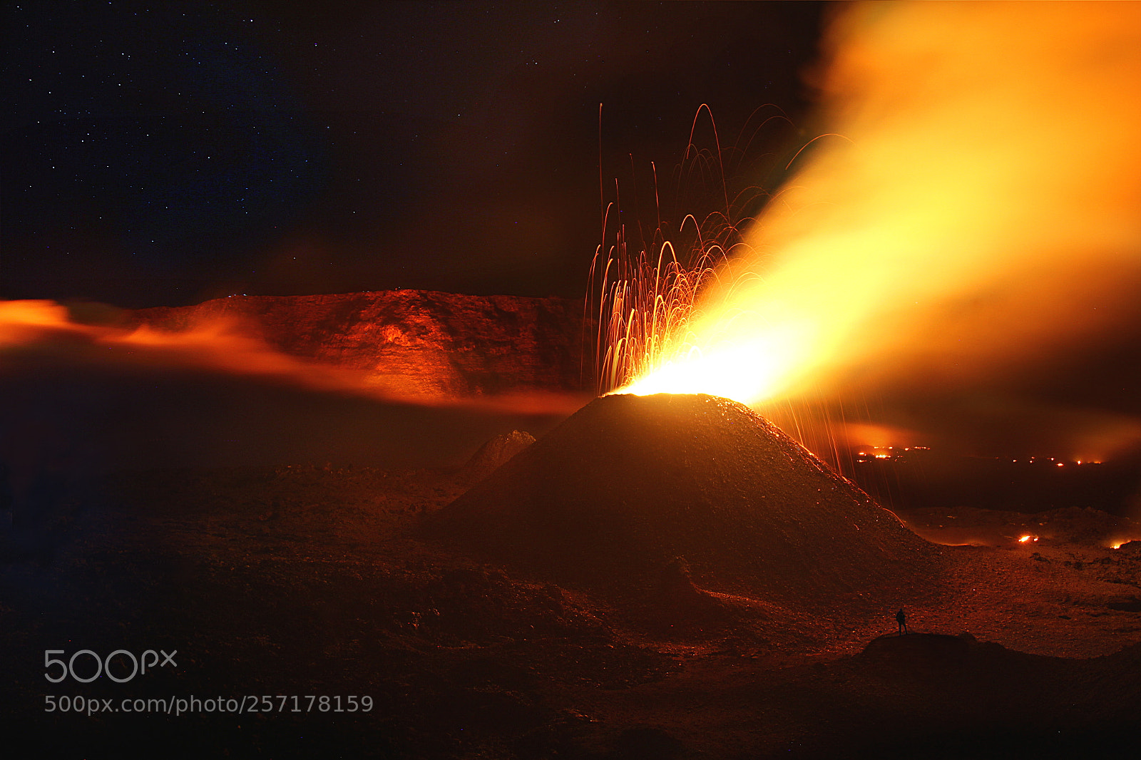 Canon EOS 60D + Canon EF 24-105mm F4L IS USM sample photo. Man and volcano photography