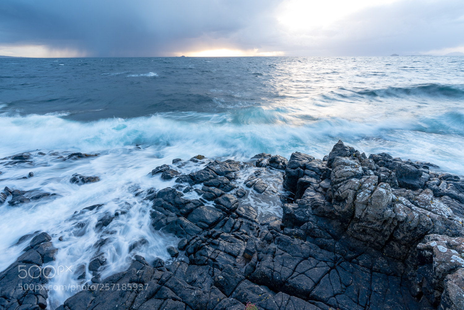 Sony a7R III sample photo. Sea at duntulm castle photography