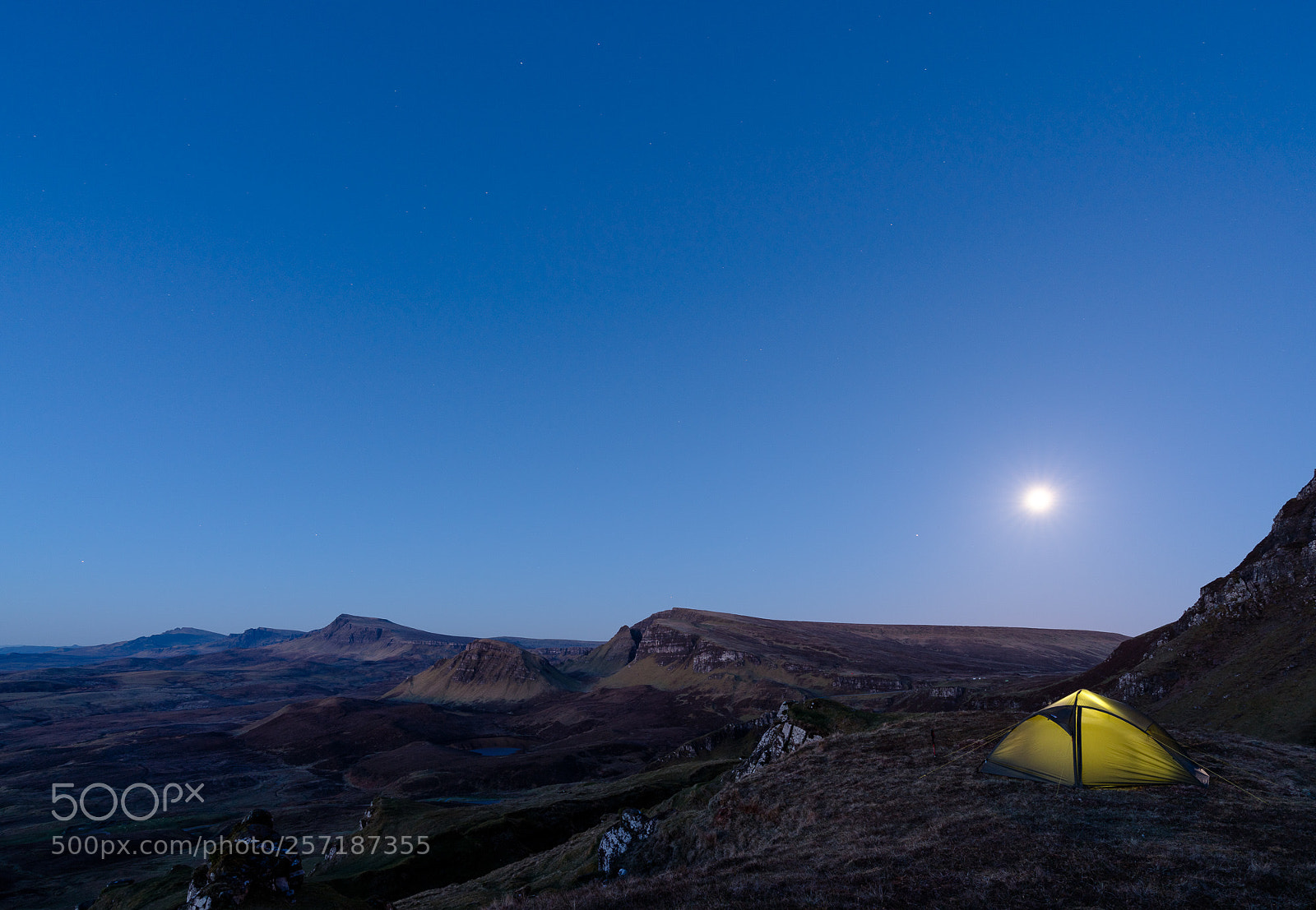 Sony a7R III sample photo. Moonlit trotternish ridge photography
