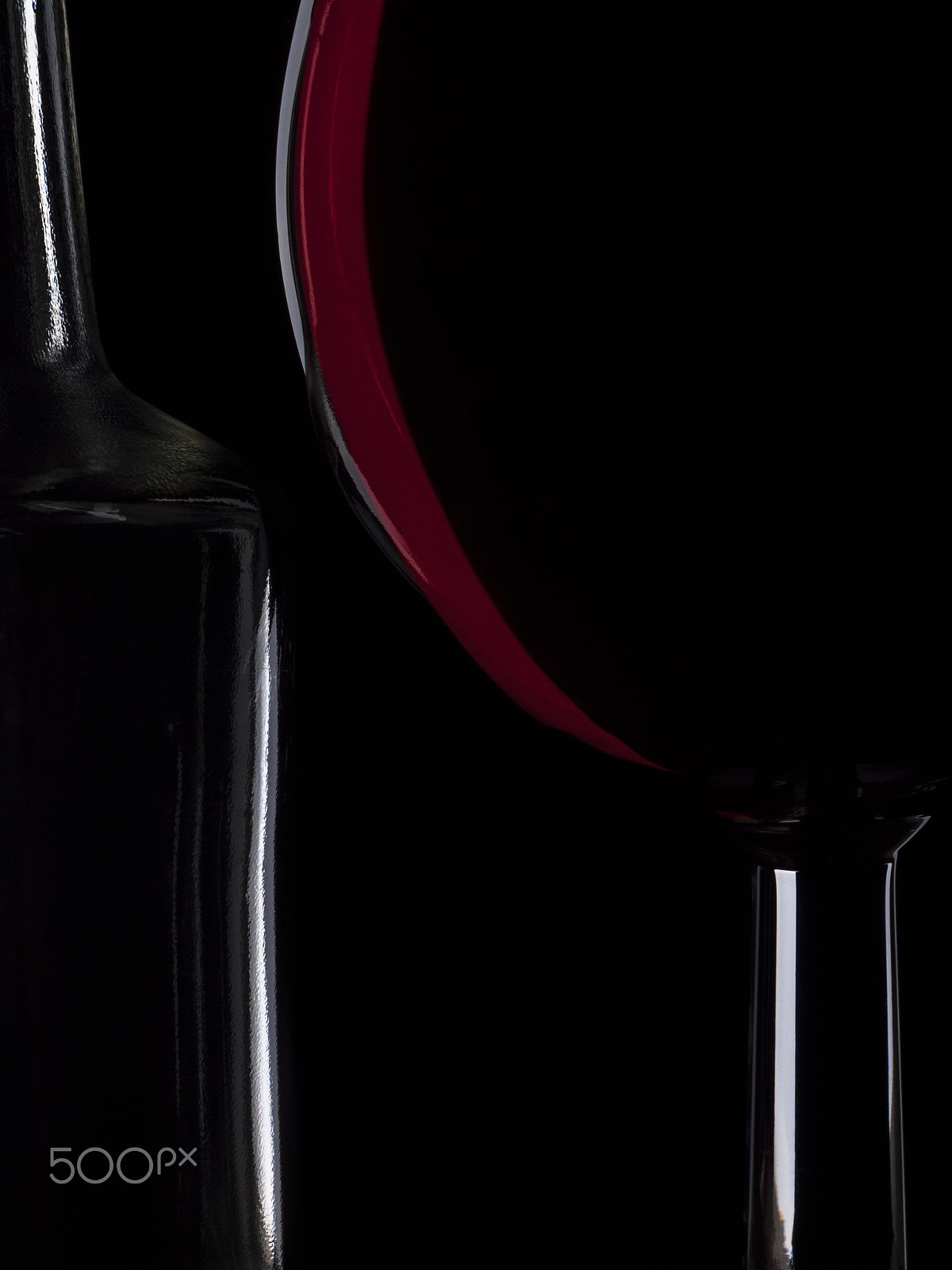Olympus E-30 sample photo. Contour image of glass and bottle photography