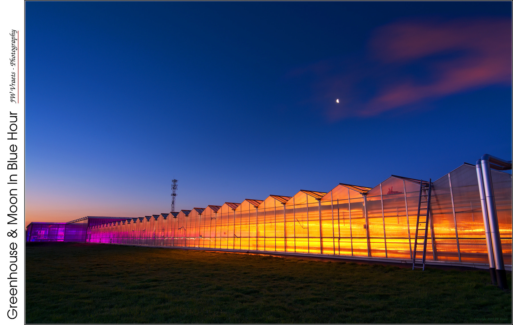 Tokina AT-X Pro 12-24mm F4 (IF) DX sample photo. Greenhouse & moon in blue hour photography