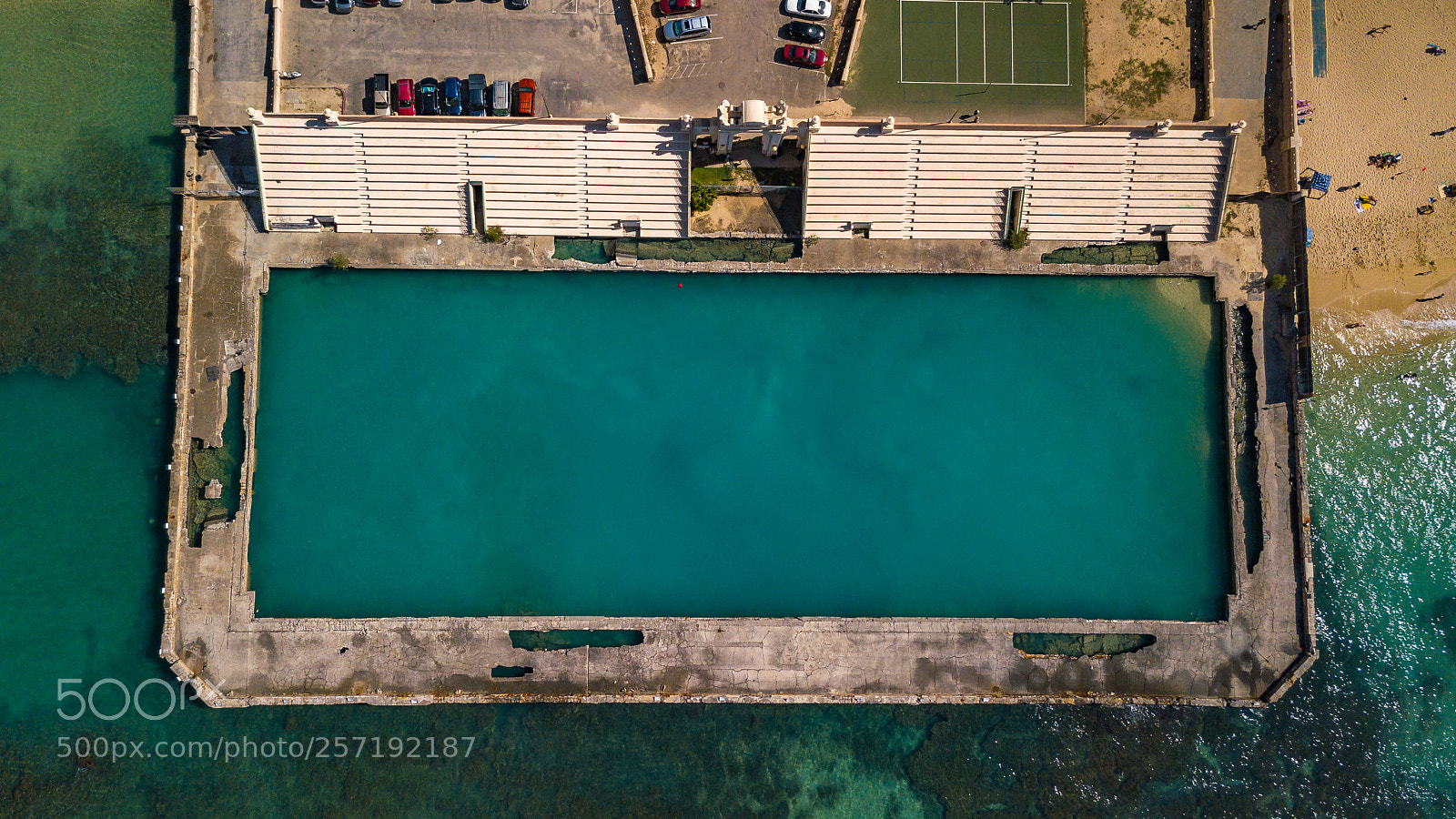 DJI FC220 sample photo. Waikiki natatorium photography