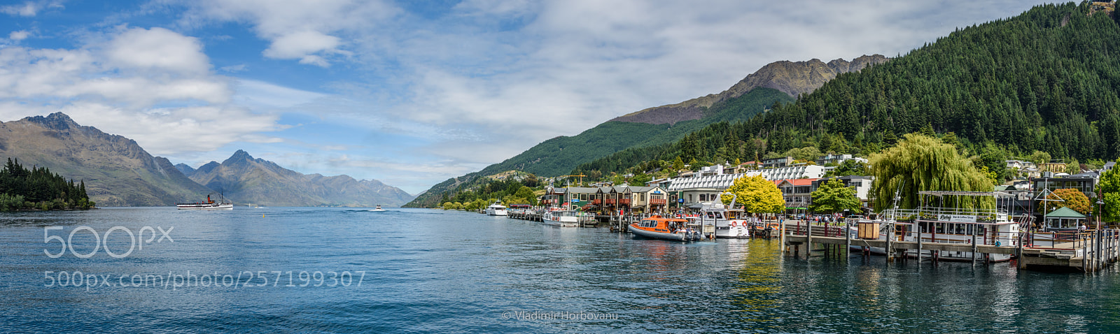Nikon D810 sample photo. Queenstown docks panorama photography