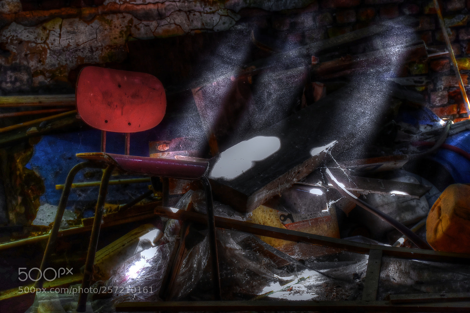 Nikon D7200 sample photo. Red chair urbex photography