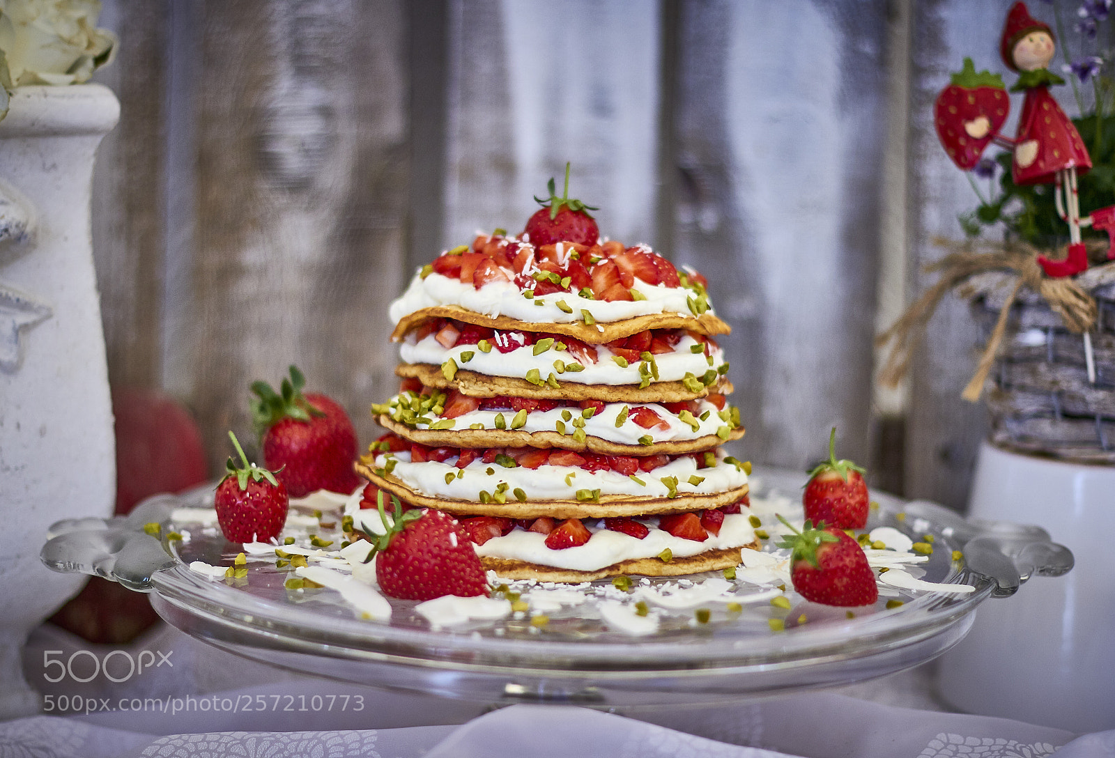 Canon EOS 60D sample photo. Strawberry pancake cake photography