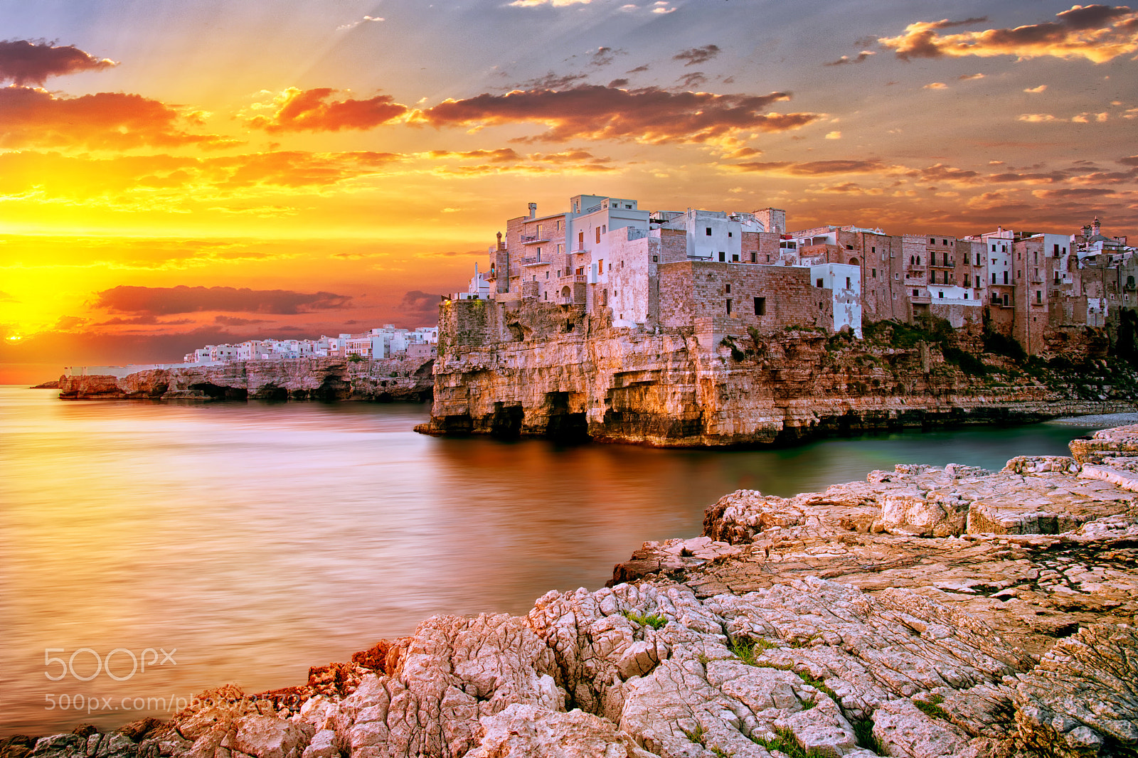 Sony SLT-A99V sample photo. Sunrise in polignano a photography