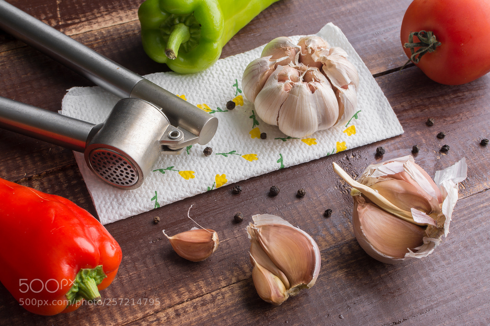 Nikon D7100 sample photo. Garlic and peppers photography