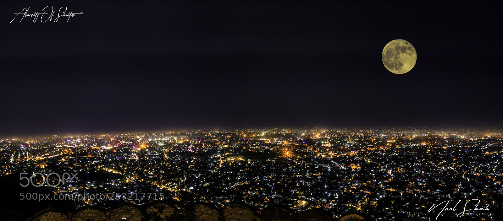 Nikon D3200 sample photo. Jaipur sky full moon photography