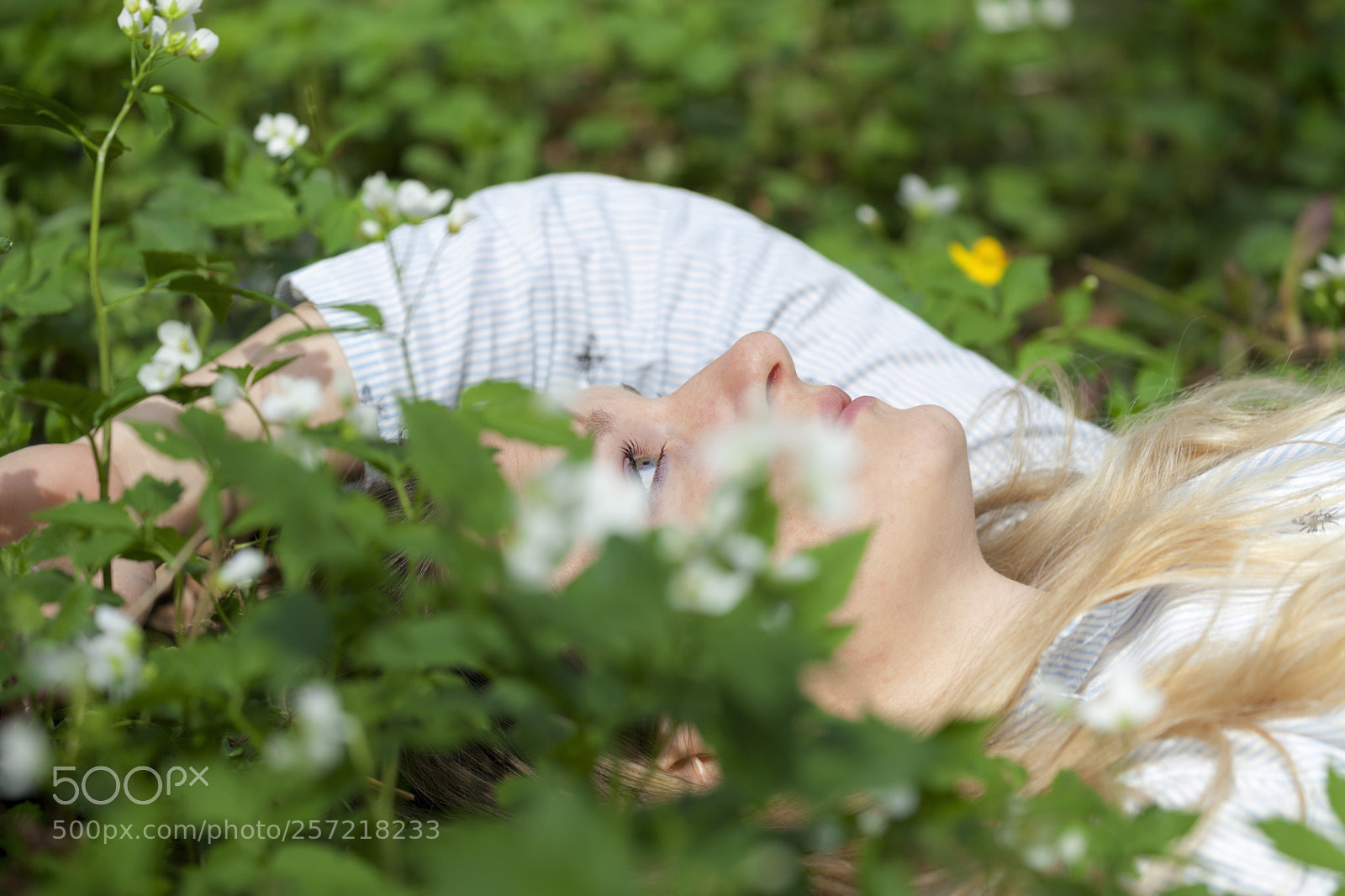Canon EOS 5D Mark II sample photo. Girl in flowers photography