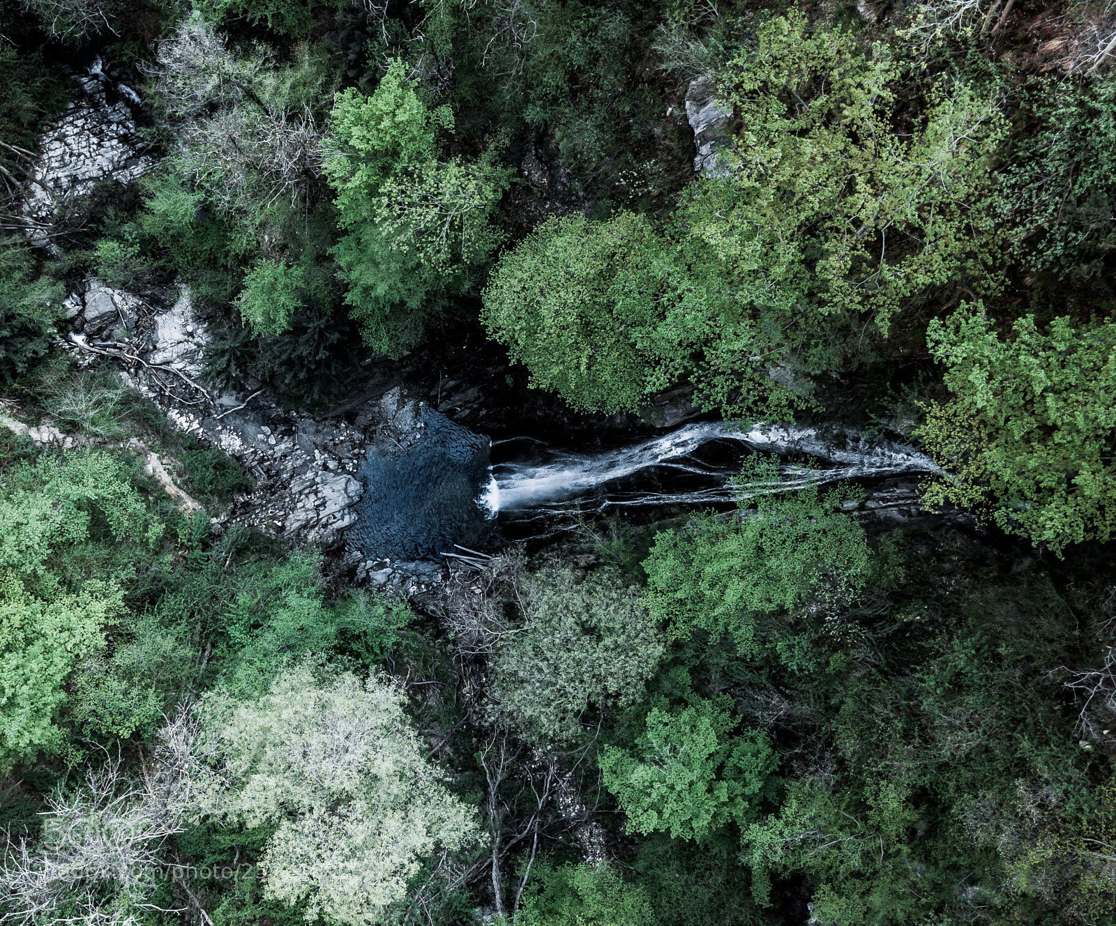 DJI FC220 sample photo. Flying above the waterfall photography
