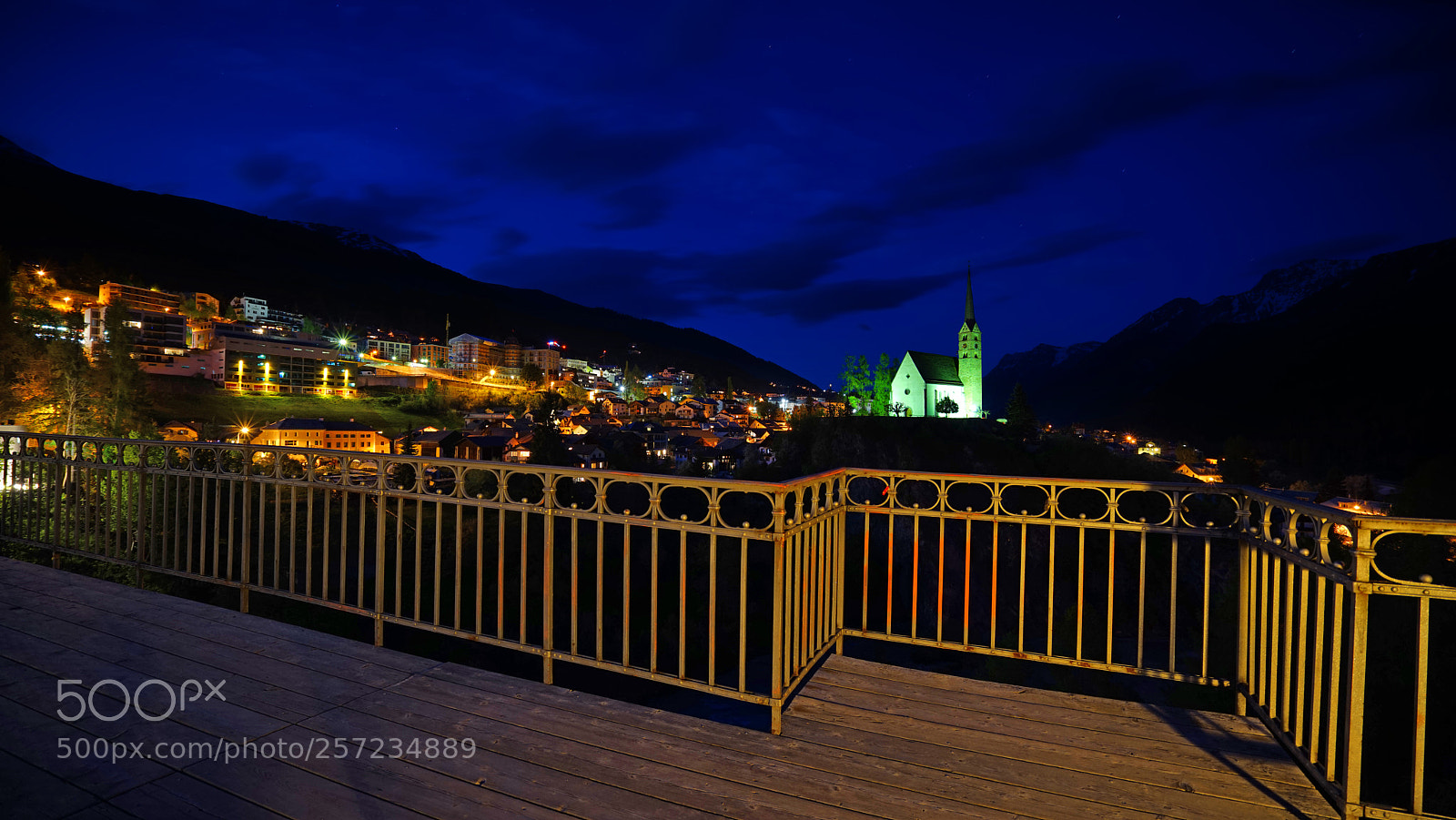 Sony a7R sample photo. Scuol by night photography