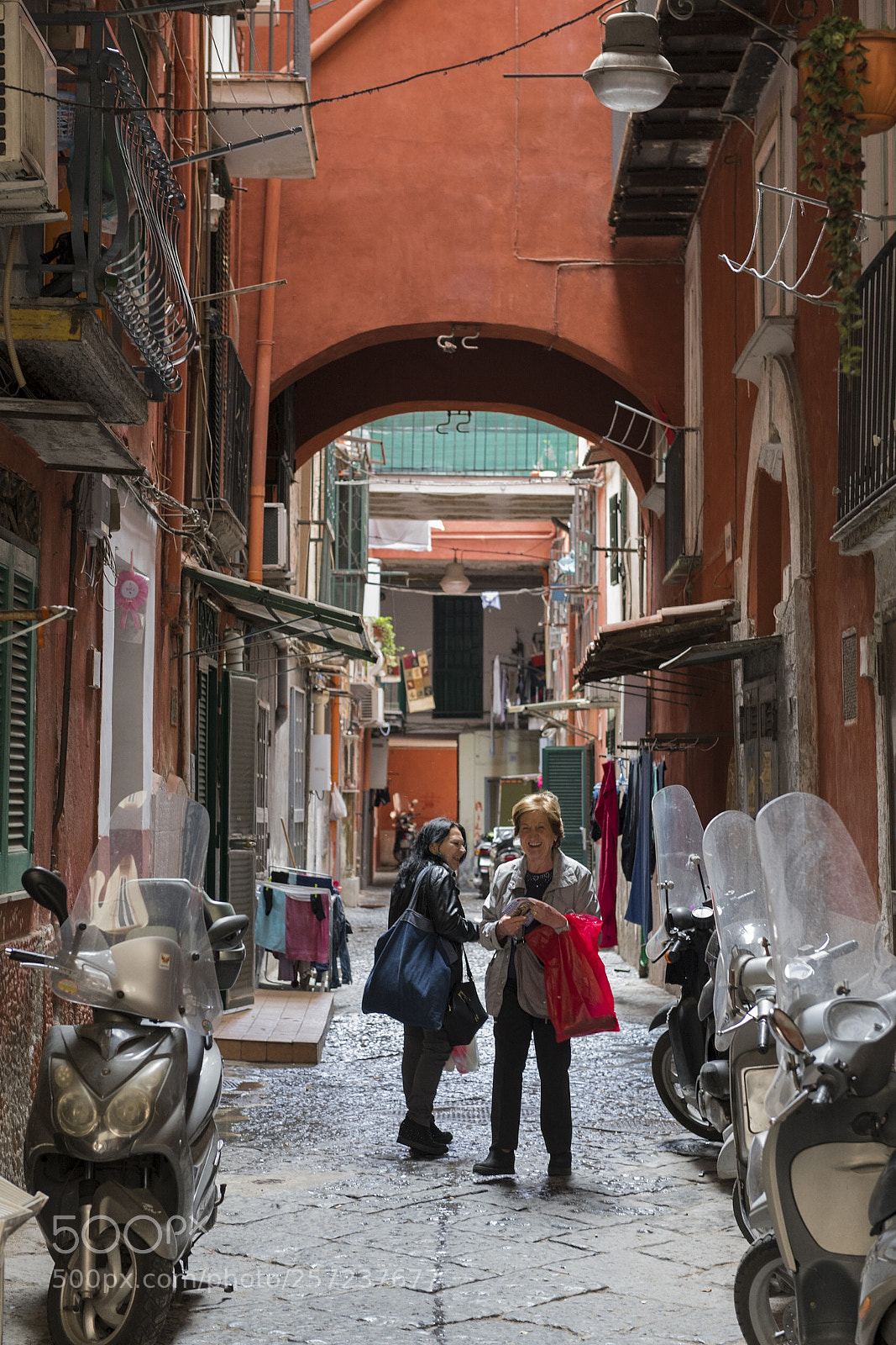 Nikon D850 sample photo. Colour street in napoli photography