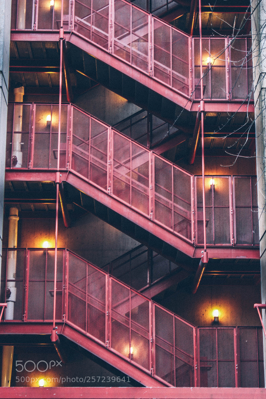 Canon EOS 700D (EOS Rebel T5i / EOS Kiss X7i) sample photo. Modern red stairs. beautiful photography