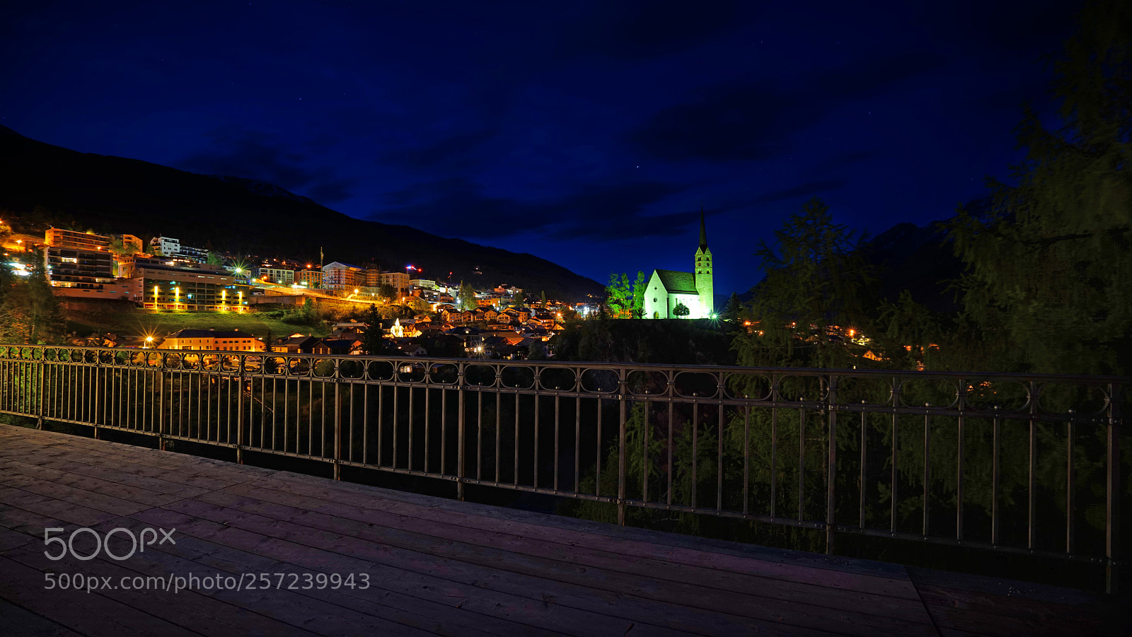 Sony a7R sample photo. Scuol by night photography