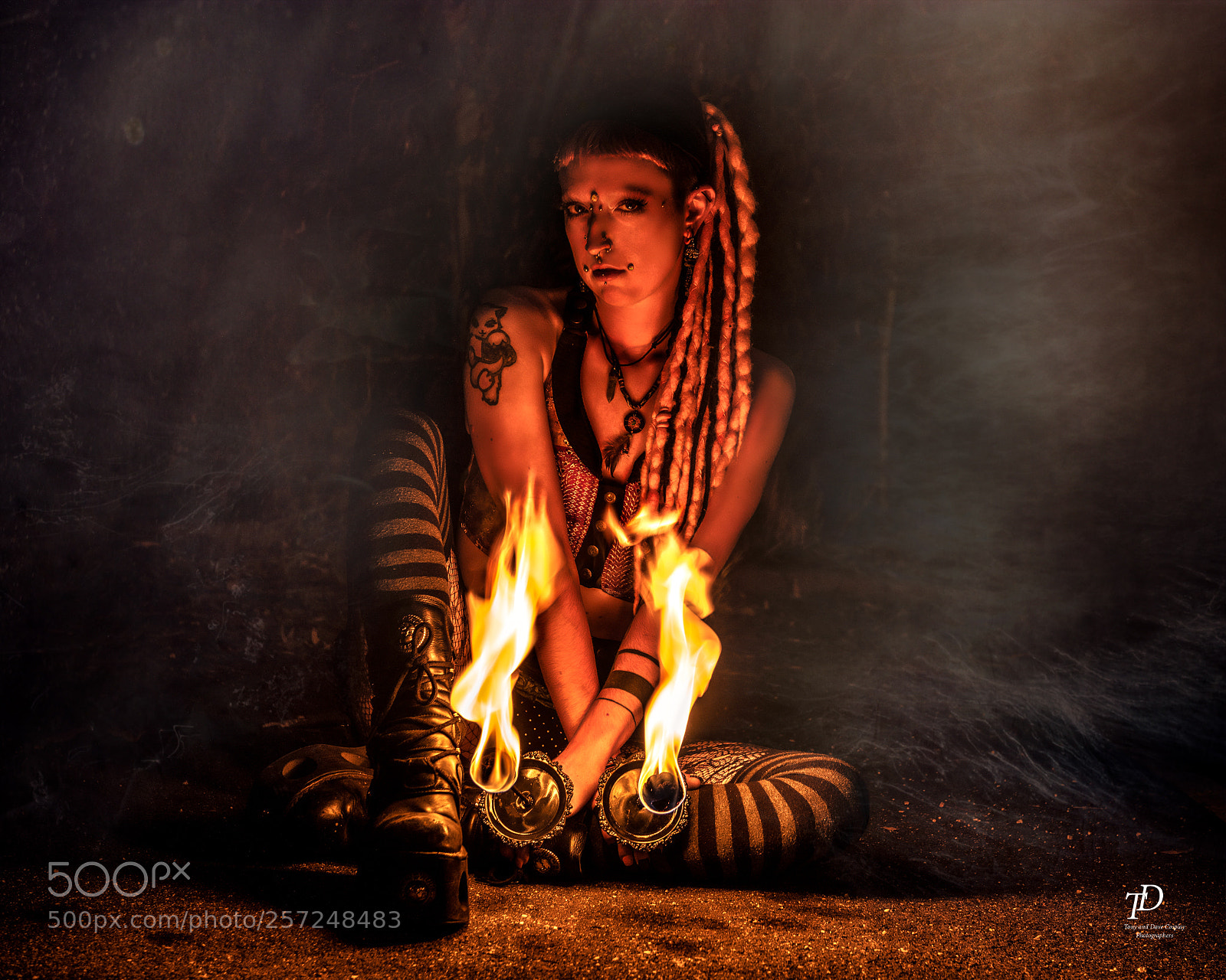 Nikon D850 sample photo. Fire dancer photography