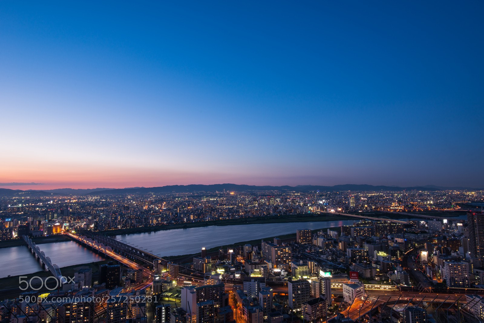 Nikon D800 sample photo. Skyline of osaka city photography