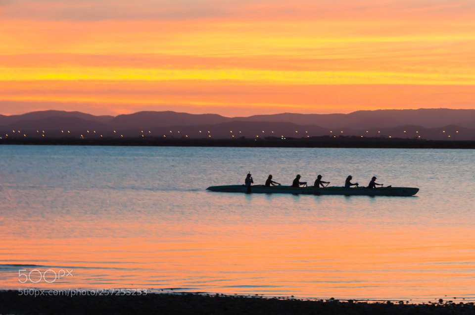 Nikon D5100 sample photo. Rowing into the sunset photography