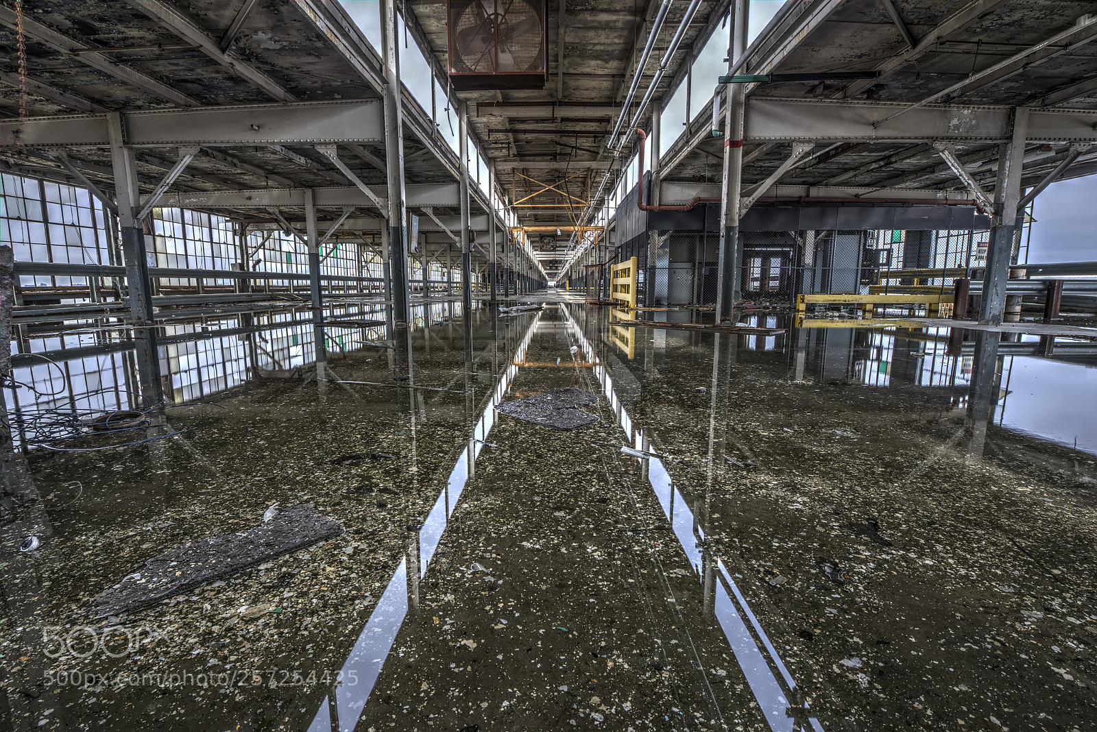 Nikon D800 sample photo. Stamping plant reflections photography