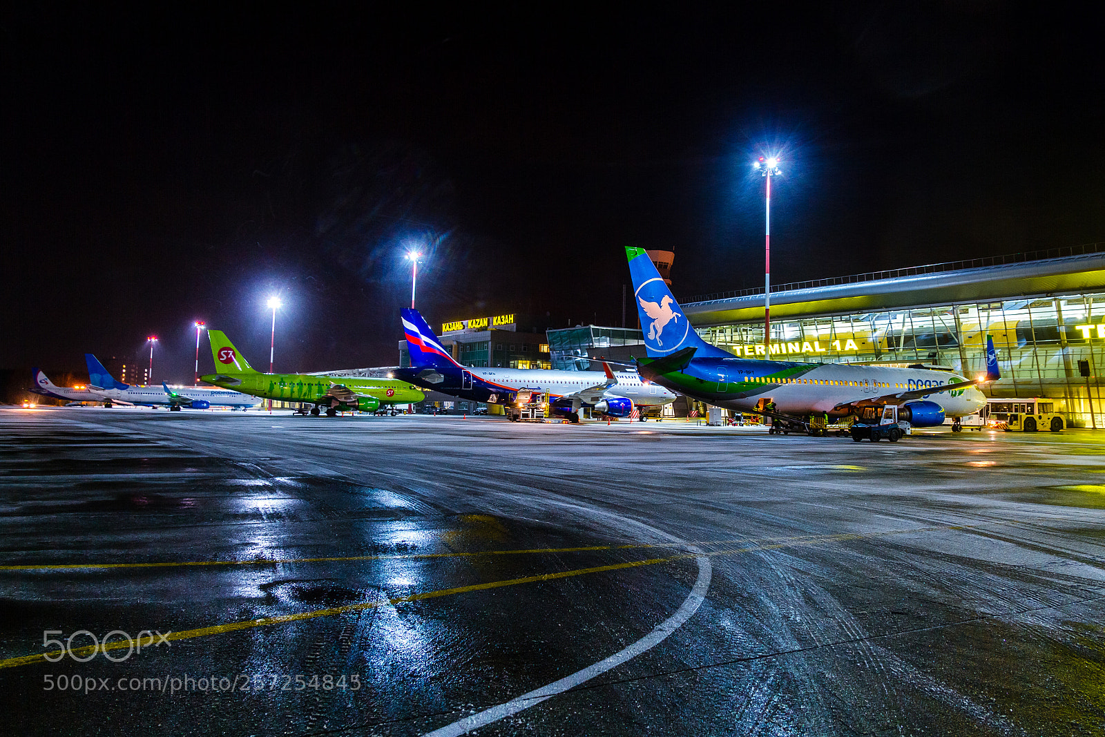 Canon EOS 7D sample photo. Kazan airport at night photography