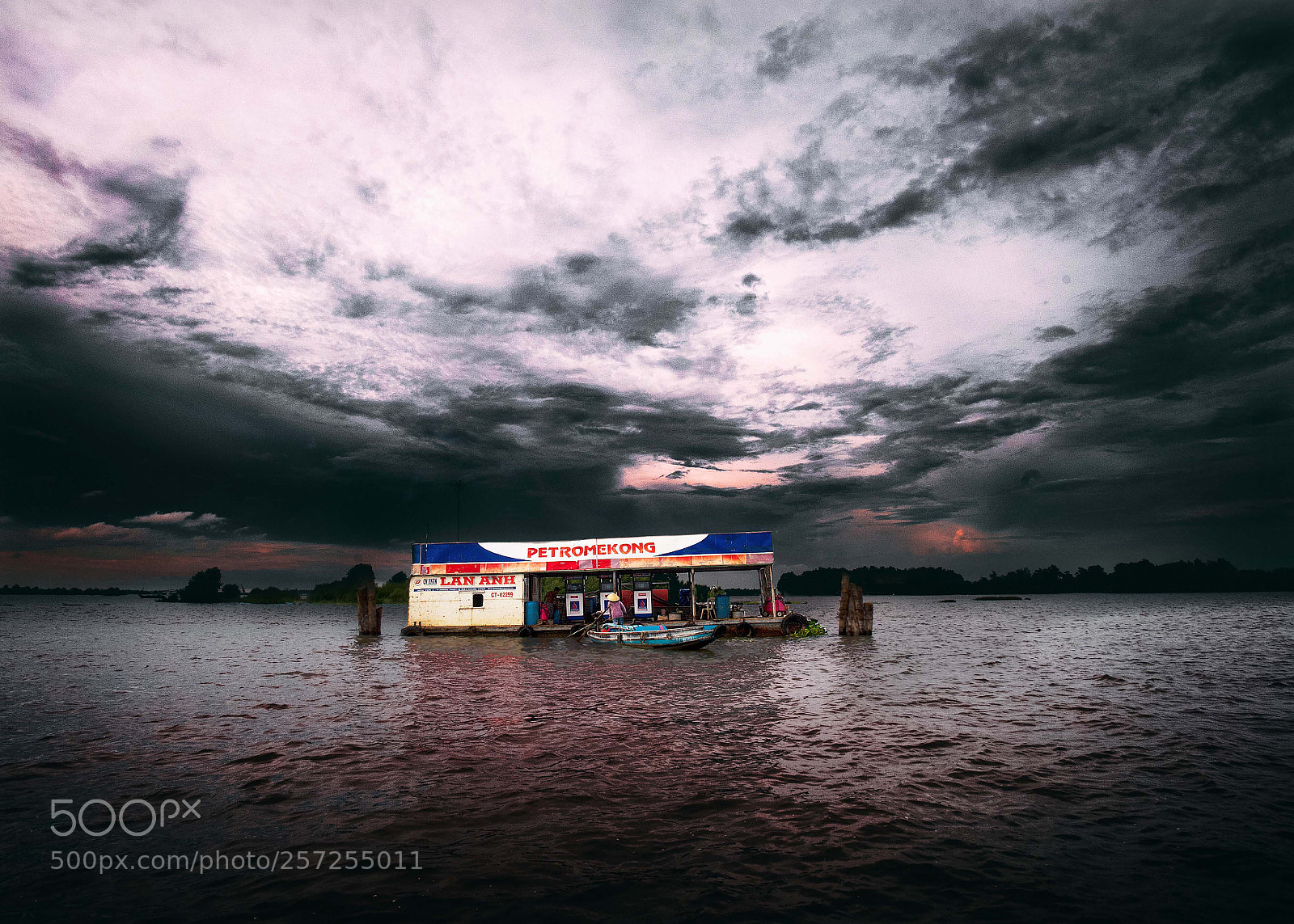 Nikon D700 sample photo. Mekong petrol station, vietnam photography