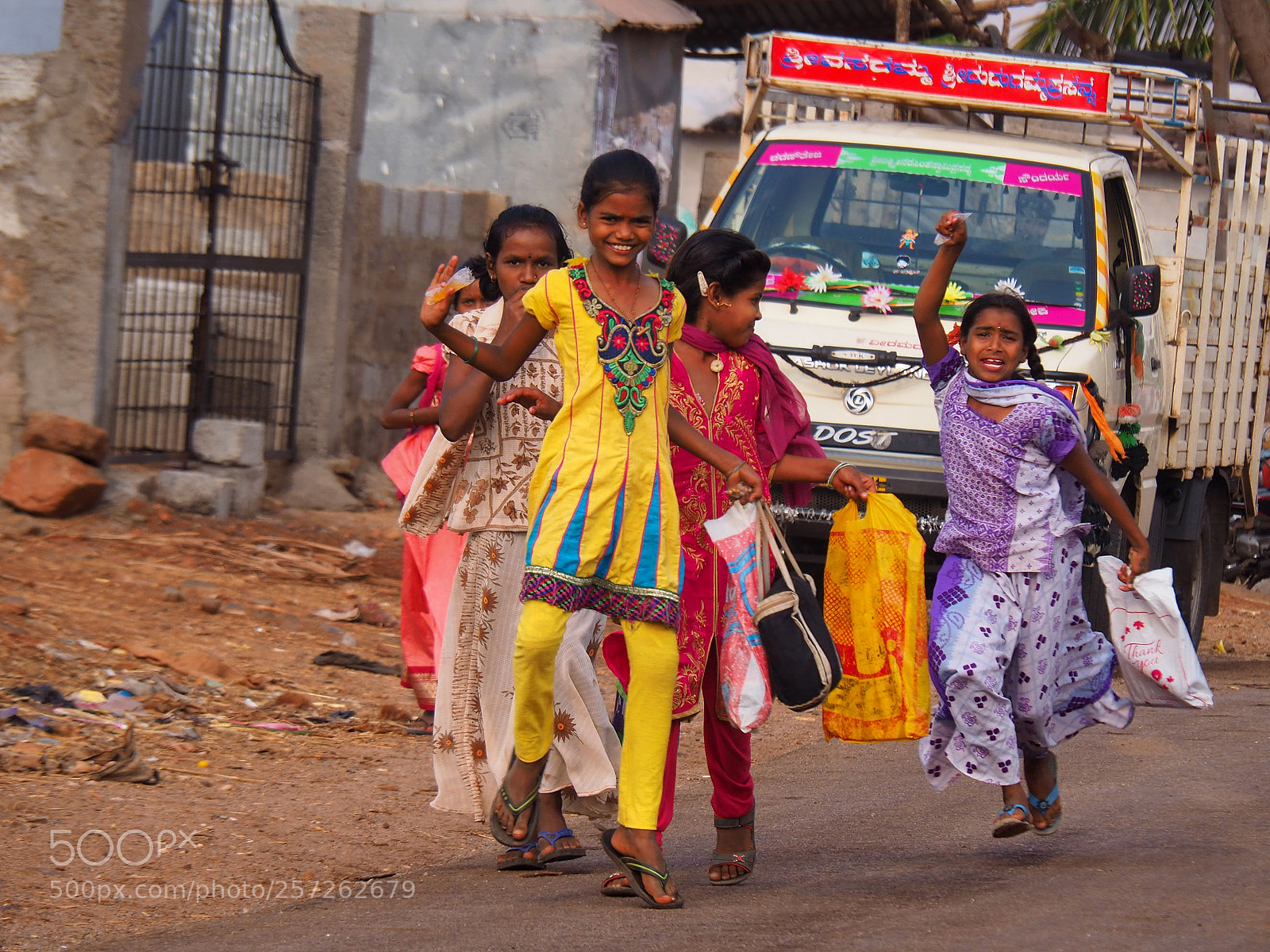 Olympus OM-D E-M10 II sample photo. India village girls photography