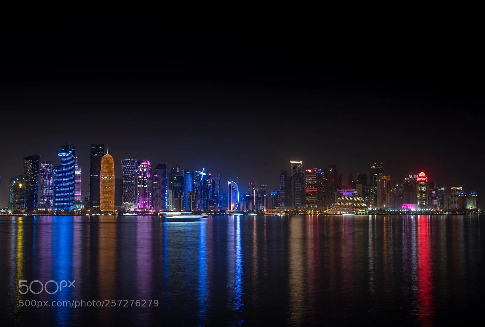 Sony a7R II sample photo. Doha skyline photography