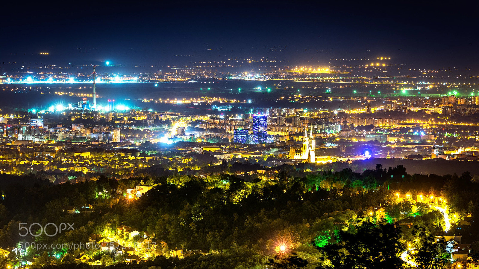 Nikon D7100 sample photo. Zagreb panorama sljeme night photography