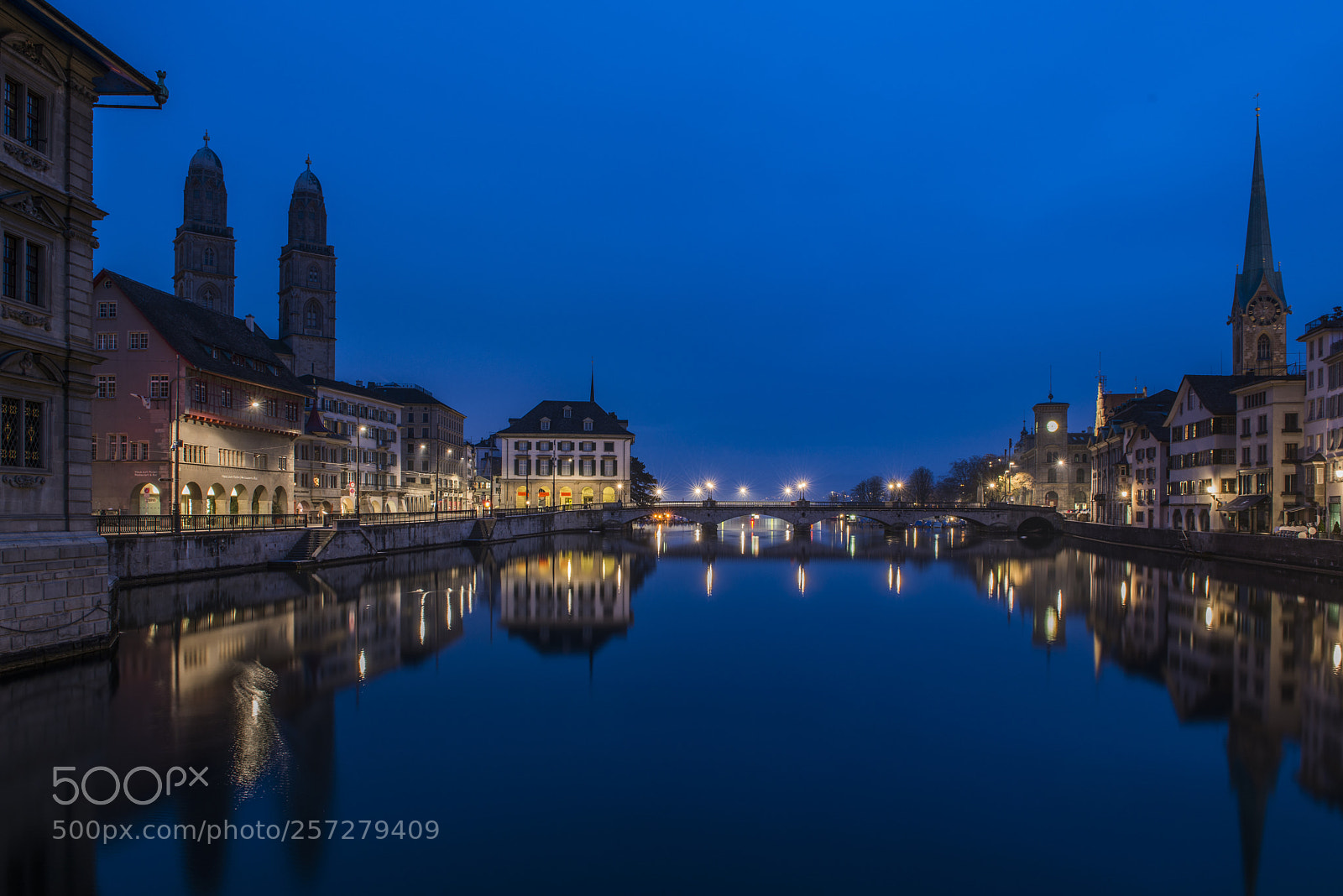 Nikon D800 sample photo. Blue hour in zurich photography
