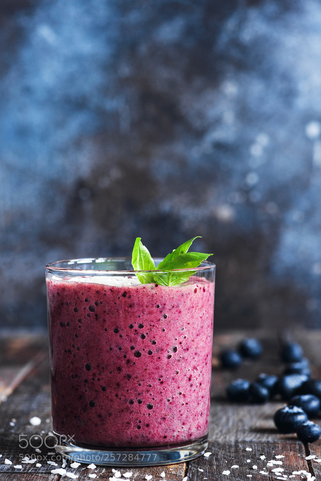 Nikon D810 sample photo. Blueberry smoothie decorated with photography