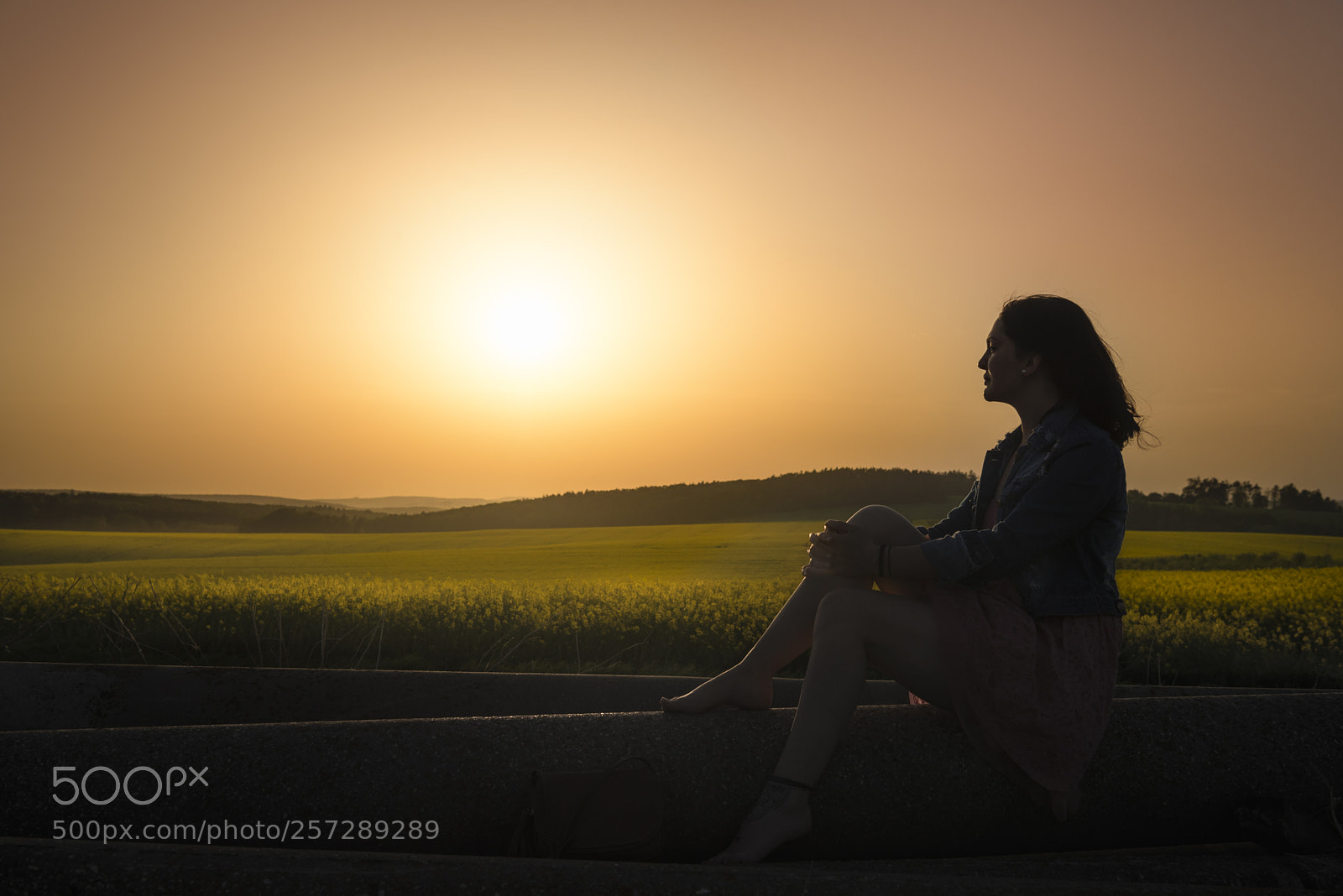 Nikon D750 sample photo. Silhouette of a girl photography